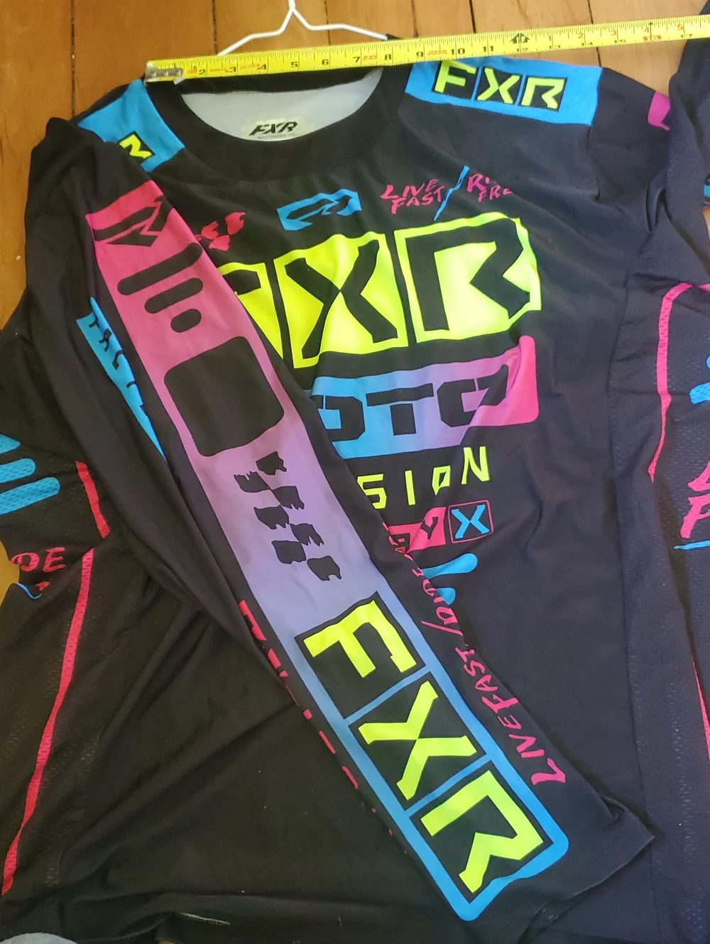 FXR Men's Black Neon Graphic Moto Shirt - Picture 7 of 9